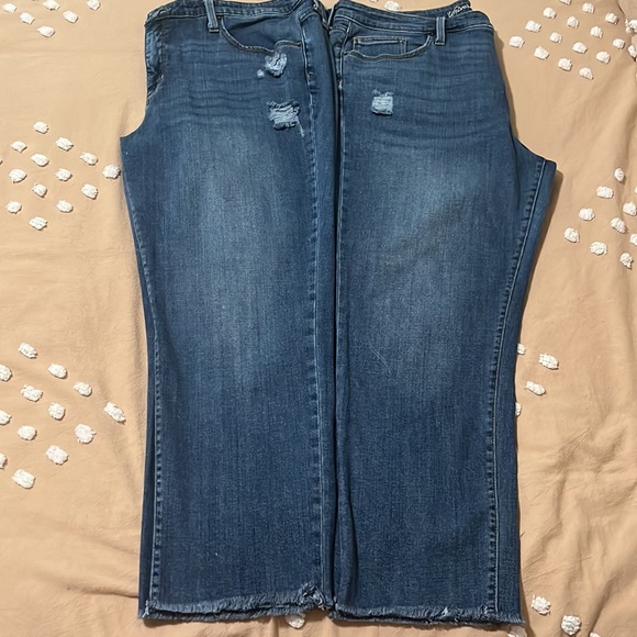 Lot of 2 Universal Thread High Rise Straight Leg Raw Hem Crop. Good Used Cond. - Picture 2 of 7